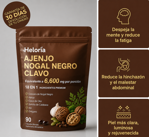 Expulsa Parásitos Ocultos y Larvas en Solo 14 Días con Ajenjo, Nogal Negro y Clavo