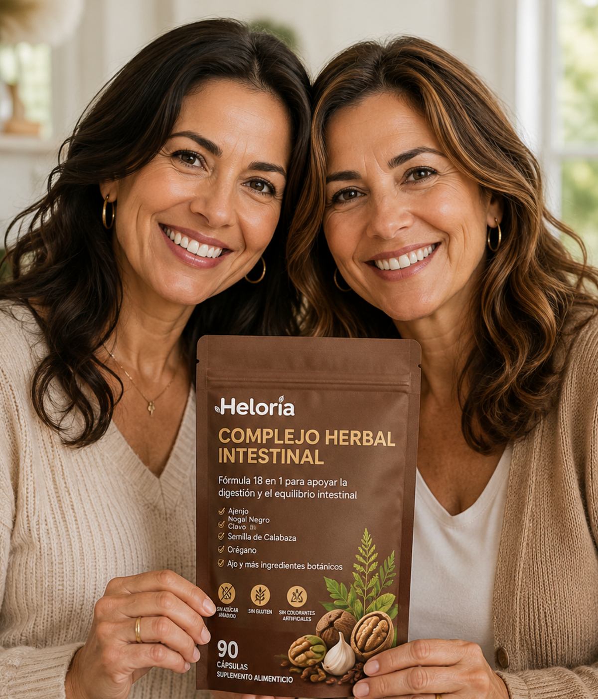Clienta incorporando Heliora a su rutina diaria
