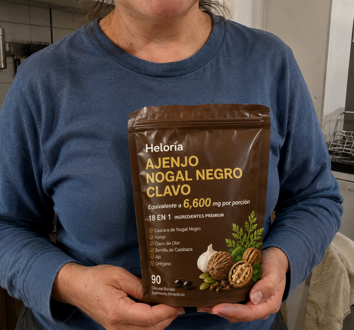 Imagen de una clienta con su producto Heliora